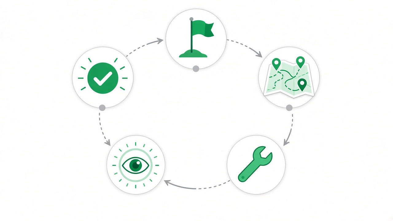 Workflow diagram showing AI automation with human review checkpoint